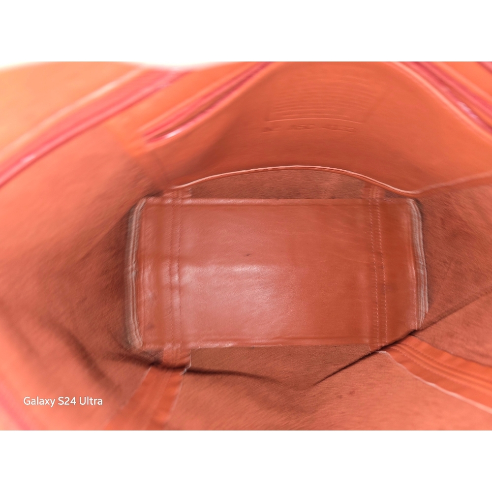 Coach Vintage 4133 Waverly Orangr Leather Tote Bag - Picture 7 of 8